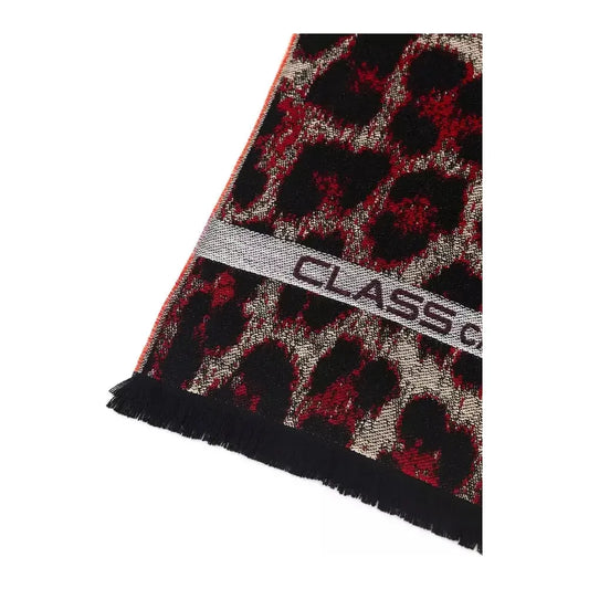 Cavalli Class Burgundy Wool Men Scarf CA-22210