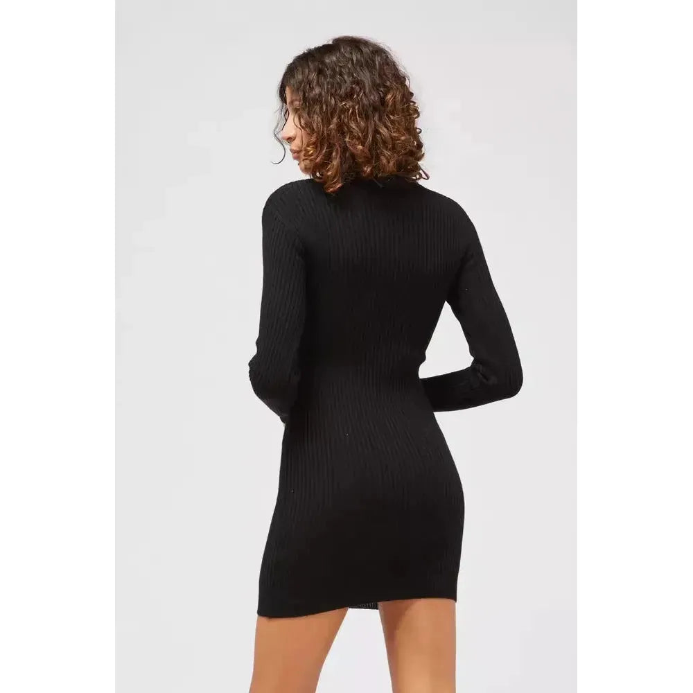 Custo Barcelona Black Viscose Women Dress CU-22193-IT42|M