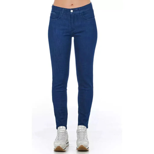 Frankie Morello Blue Cotton Women's Skinny Jean FR-21769-W30