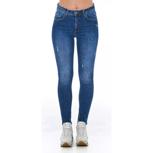 Frankie Morello Blue Other Fibres Women Jeans FR-21770-W27