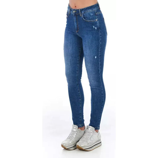Frankie Morello Blue Other Fibres Women Jeans FR-21770-W27