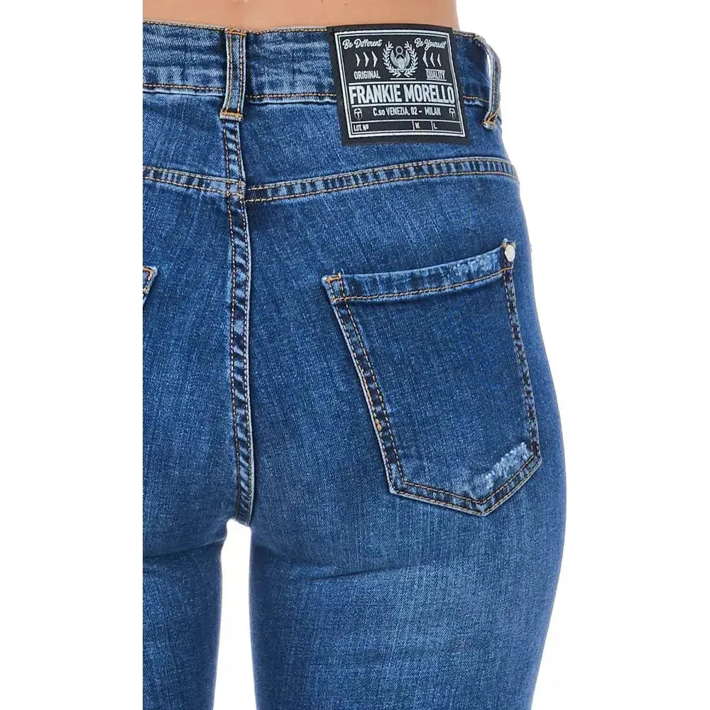 Frankie Morello Blue Other Fibres Women Jeans FR-21770-W27