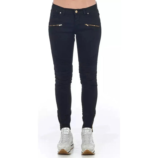 Frankie Morello Black Cotton Women's Jeans FR-21689-IT40|S