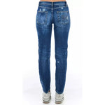 Frankie Morello Blue Cotton Women Jeans FR-21765-W26