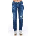 Frankie Morello Blue Cotton Women Jeans FR-21765-W26