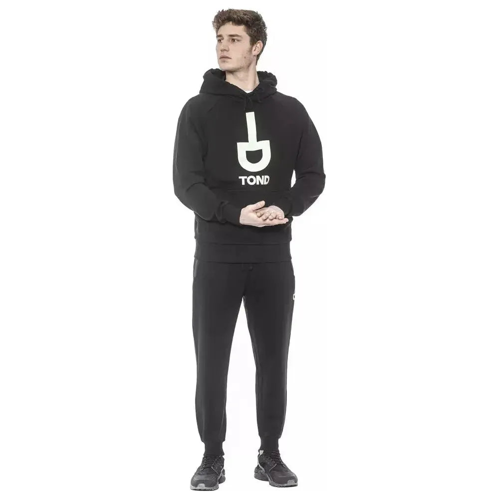 Tond Black Cotton Men Sweatshirt TO-20052-S