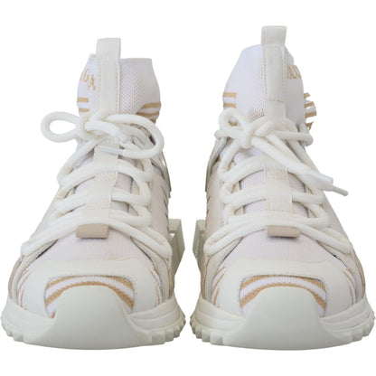 Dolce & Gabbana White Beige Sorrento Sneakers Shoes