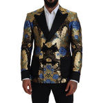 Dolce & Gabbana Elegant Floral Evening Party Blazer Dolce & Gabbana Tan