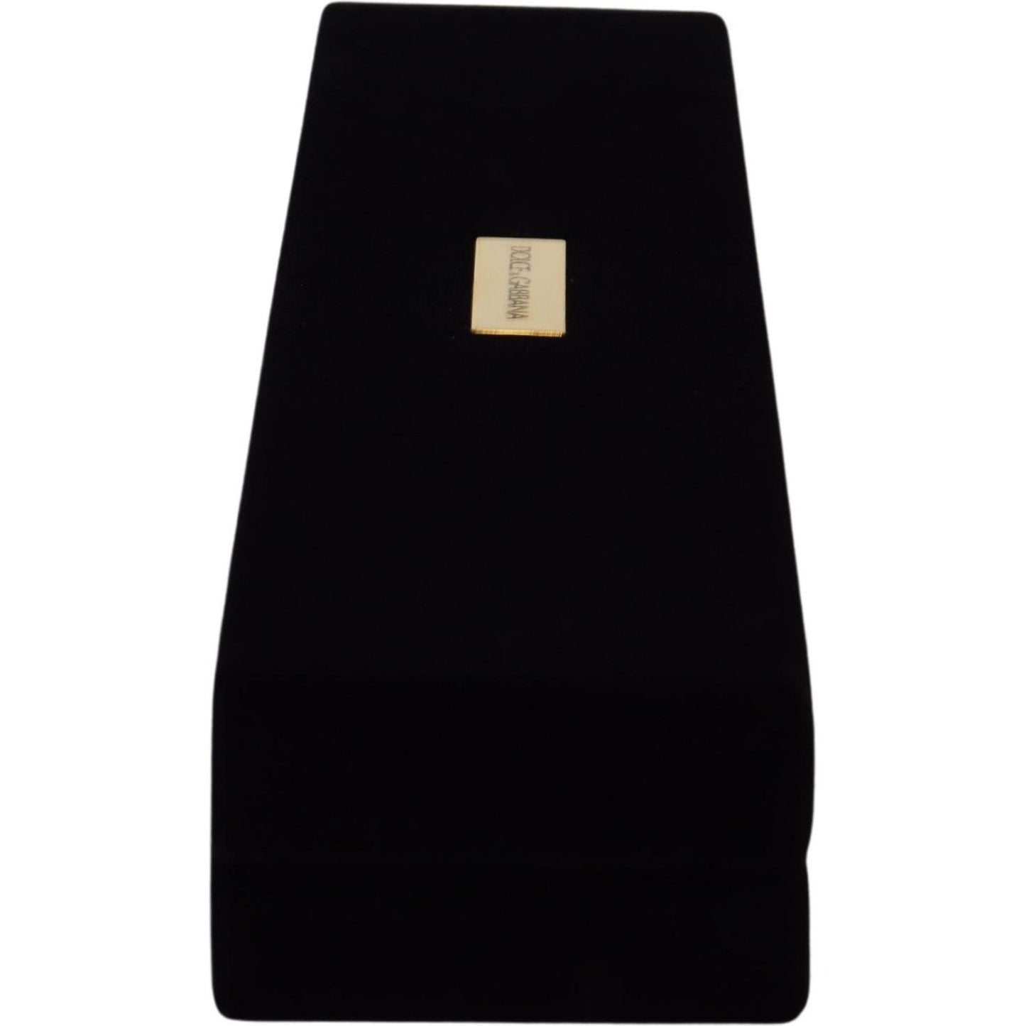 Dolce & Gabbana Black Velvet Logo Plaque Storage Bracelet Jewelry Box SMY101011