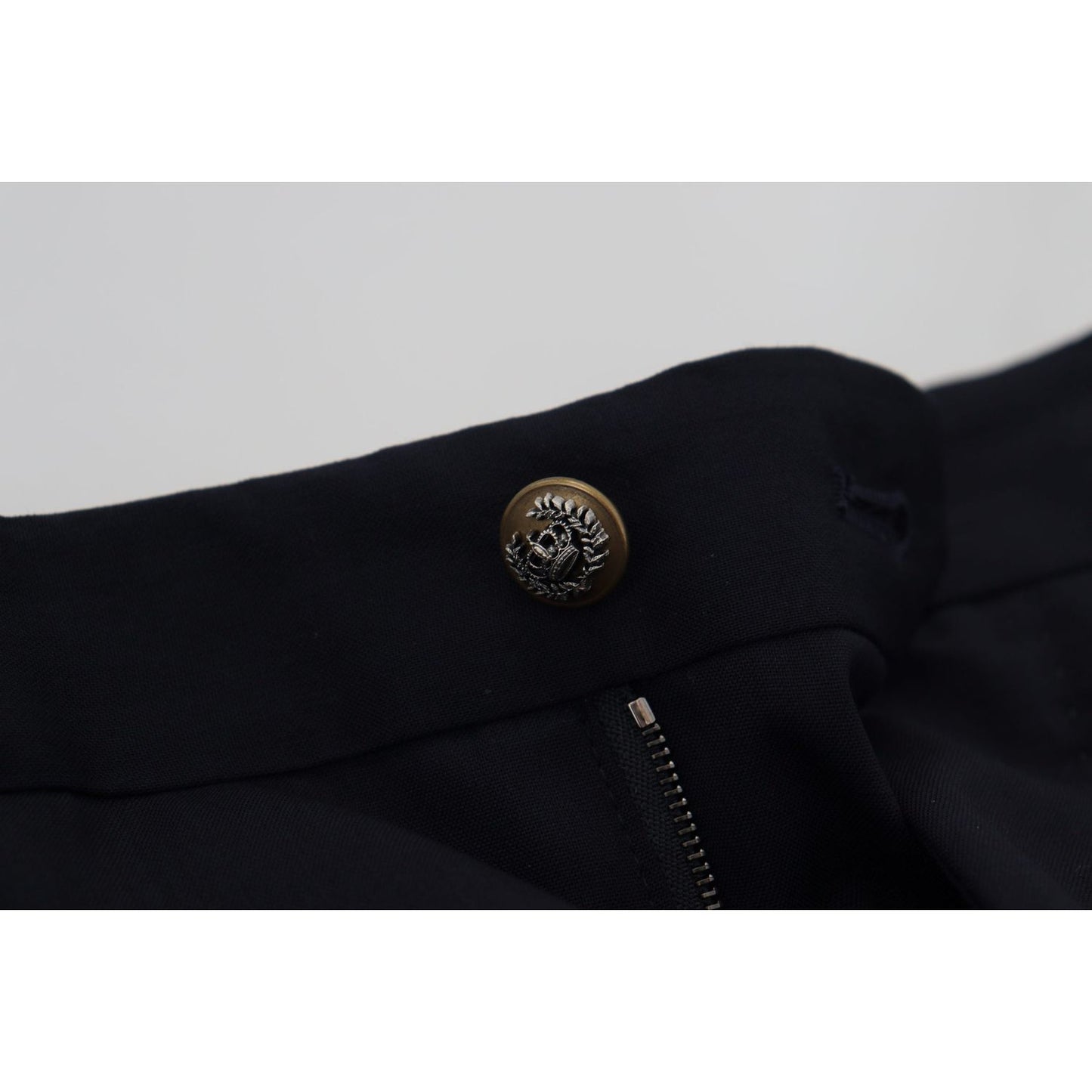 Dolce & Gabbana Black Wool Slim Formal Pants