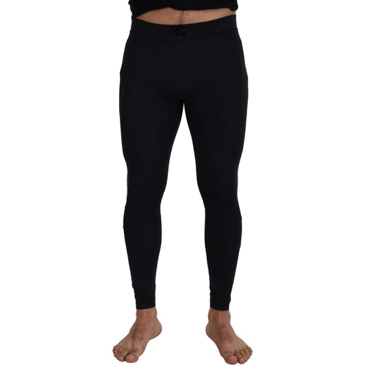 Dolce & Gabbana Black Nylon Slim Fit Stretch Pants PAN73326 - 48