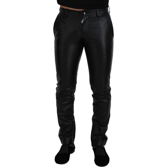 Dolce & Gabbana Black Shiny Stretch Skinny Pants