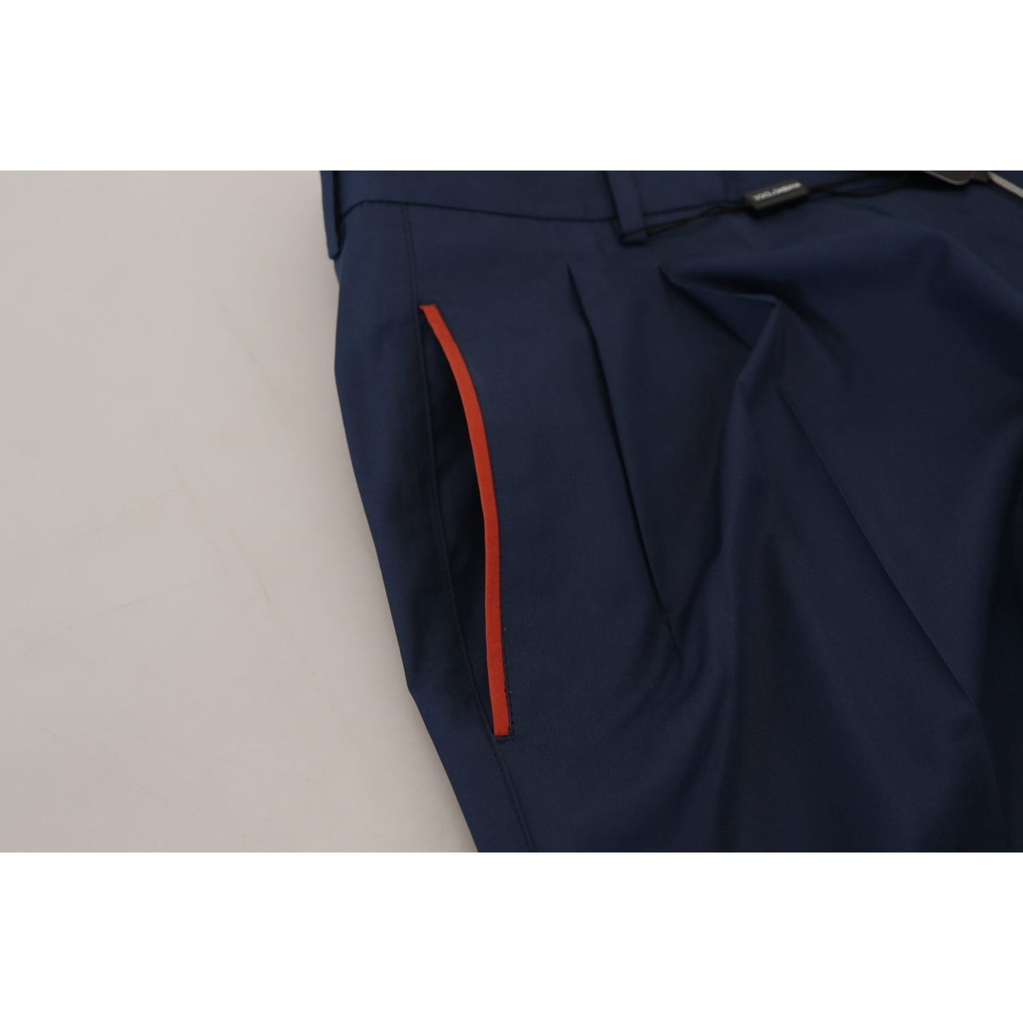 Dolce & Gabbana Blue Cotton Chino Formal Pants