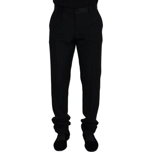 Dolce & Gabbana Black Wool Chino Formal Pants PAN73336 - 54