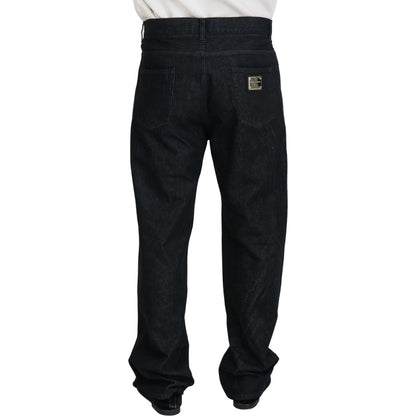 Dolce & Gabbana Black Washed Cotton Men Casual Denim Jeans