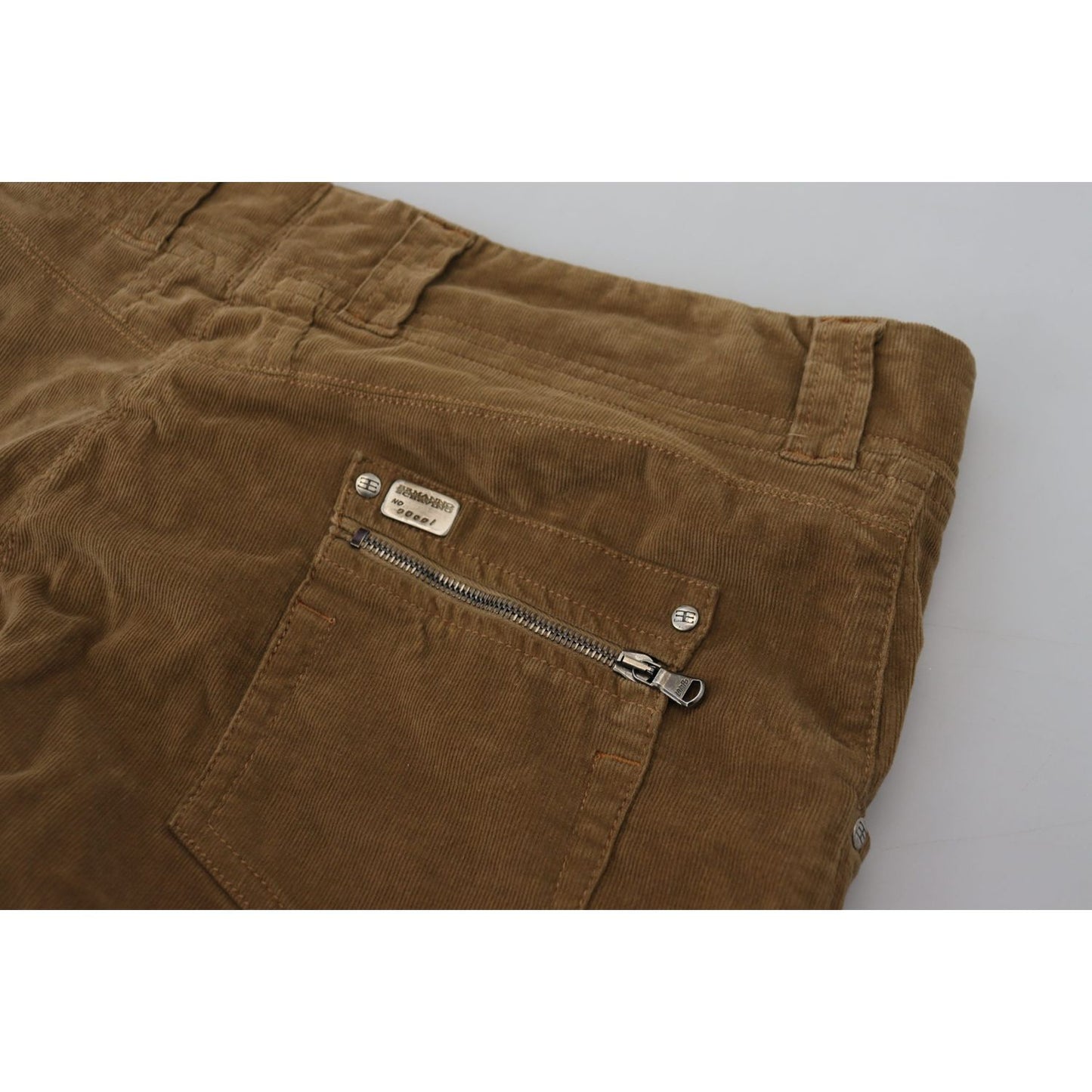 Ermanno Scervino Brown Cotton Corduroy Cargo Pants PAN74333 - 46