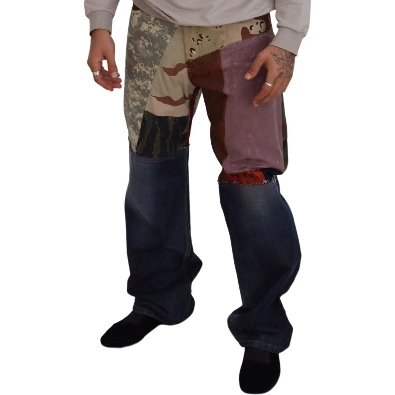 بنطلون جينز من مزيج الحرير الغني من دولتشي آند غابانا