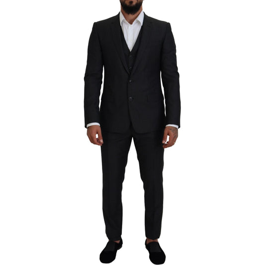 Dolce & Gabbana Gray MARTINI 3 Piece Slim Fit Suit KOS2101- 48