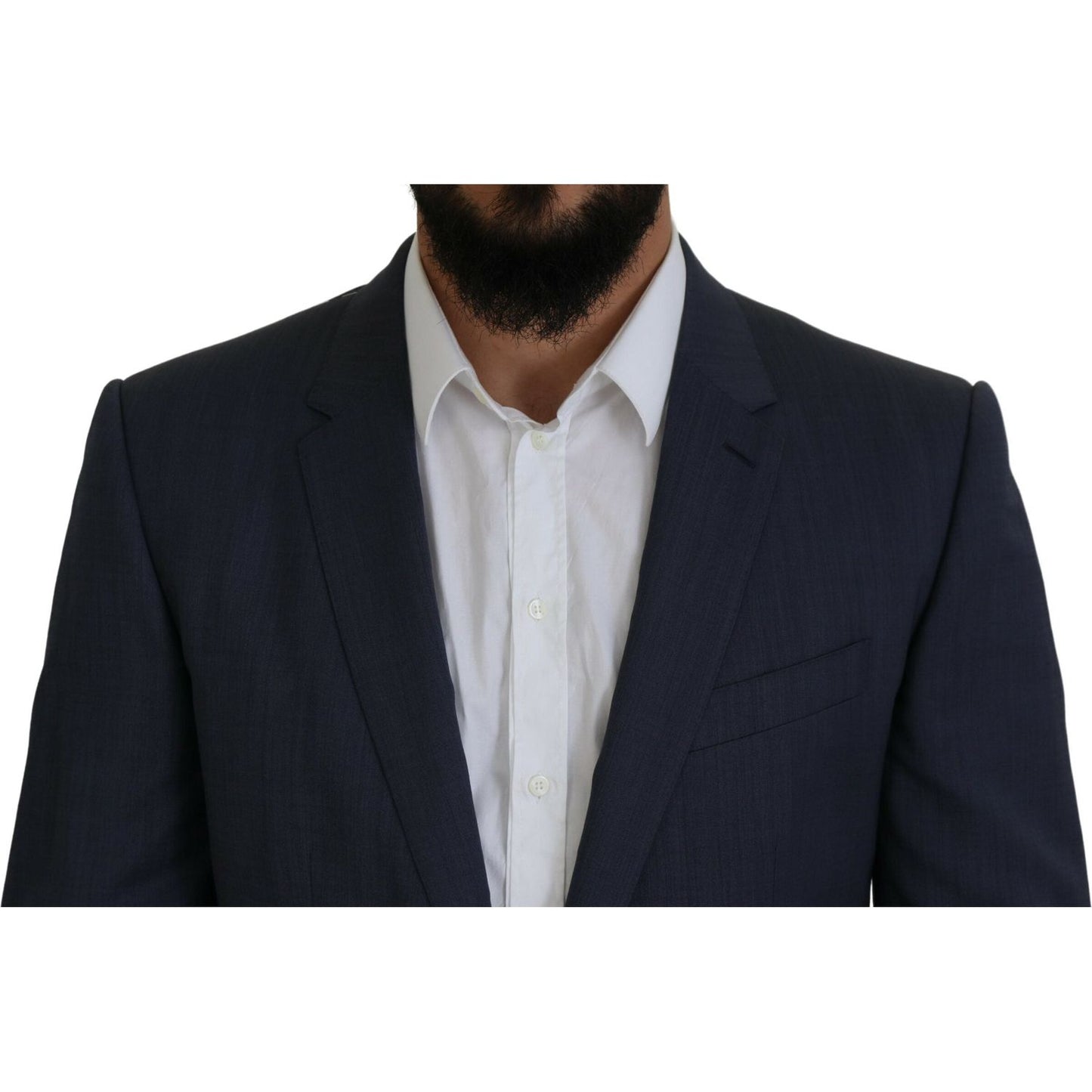 Dolce & Gabbana Blue Wool MARTINI 2 Piece Slim Fit Suit KOS2165- 54