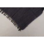 GF Ferre Dark Blue Wool Neck Wrap Shawl Fringes Scarf MS6858