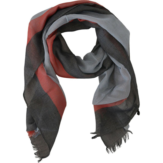 Costume National Multicolor Cotton Shawl Wrap Scarf MS6880