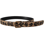 Dolce & Gabbana Brown Leopard Print Vintage Metal Waist Buckle Belt WMB140 - 65