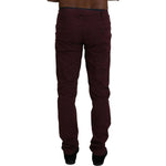 CYCLE Maroon Cotton Stretch Skinny Casual Men Pants PAN72395 - 46