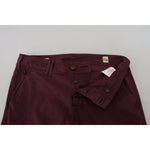 CYCLE Maroon Cotton Stretch Skinny Casual Men Pants PAN72395 - 46