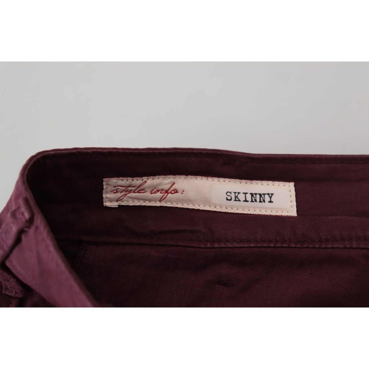CYCLE Maroon Cotton Stretch Skinny Casual Men Pants PAN72395 - 46