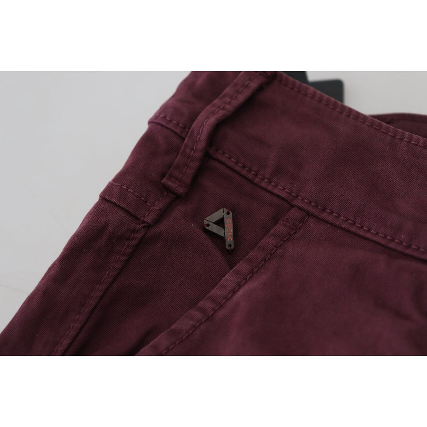 CYCLE Maroon Cotton Stretch Skinny Casual Men Pants PAN72395 - 46