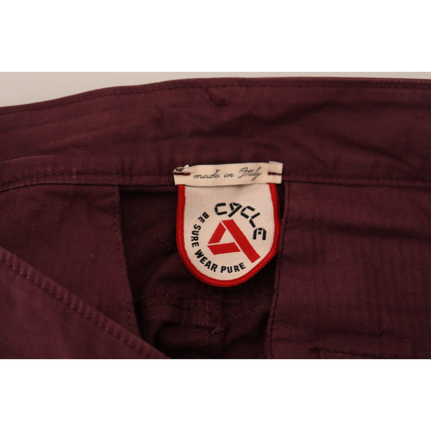CYCLE Maroon Cotton Stretch Skinny Casual Men Pants PAN72395 - 46