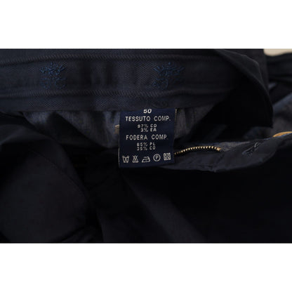 Domenico Tagliente Dark Blue Cotton Skinny Men Pants