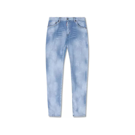 Dsquared² Light Blue Cotton Men Jeans DS-10376-IT52 | XL