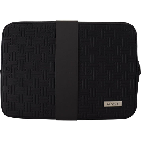 Gant Black Padded Pouch Bag Zipper Cover Sleeve Case VAS130823