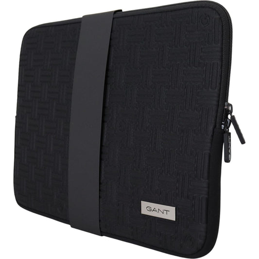Gant Black Padded Pouch Bag Zipper Cover Sleeve Case VAS130823