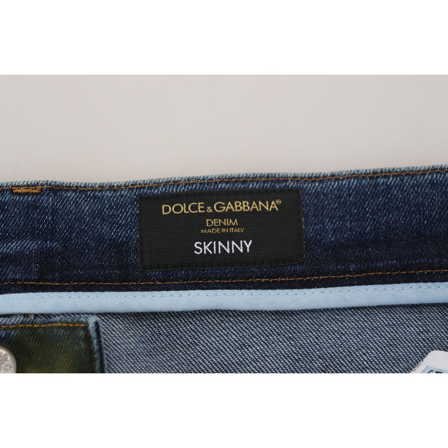 بنطلون جينز دولتشي آند غابانا شيك بقصّة Slim-Fit باللون الأخضر