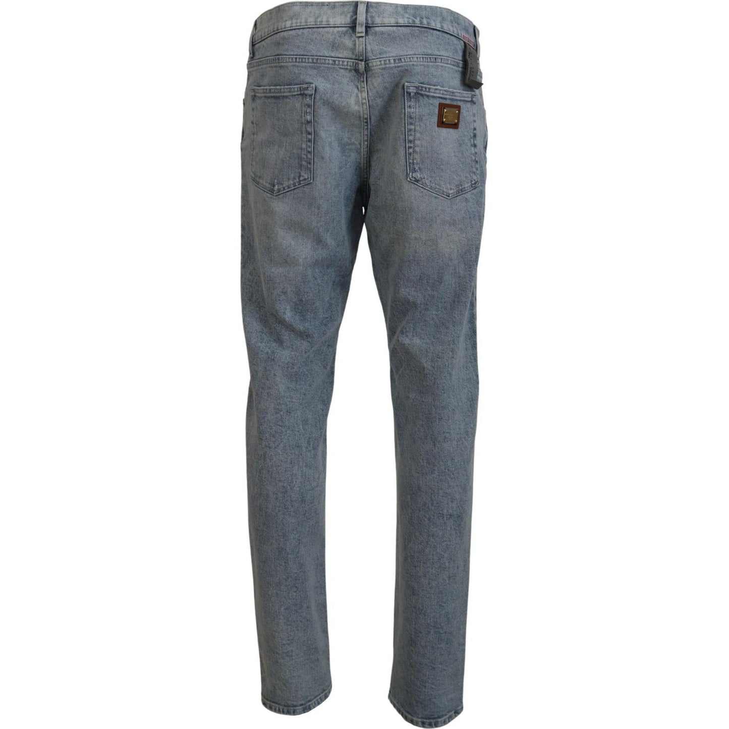 Dolce & Gabbana Blue Wash Slim Fit Cotton Denim Jeans PAN74548- 56