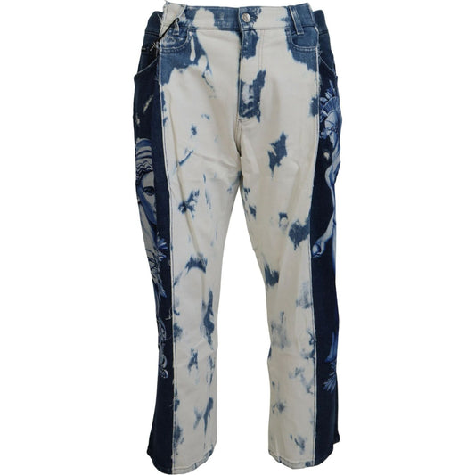 Dolce & Gabbana Blue Ceasar Denim Cotton Loose Fit Jeans PAN74549- 46