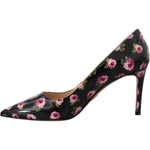 Prada Black Leather Floral Heels Stilettos Pumps LA10138-39.5