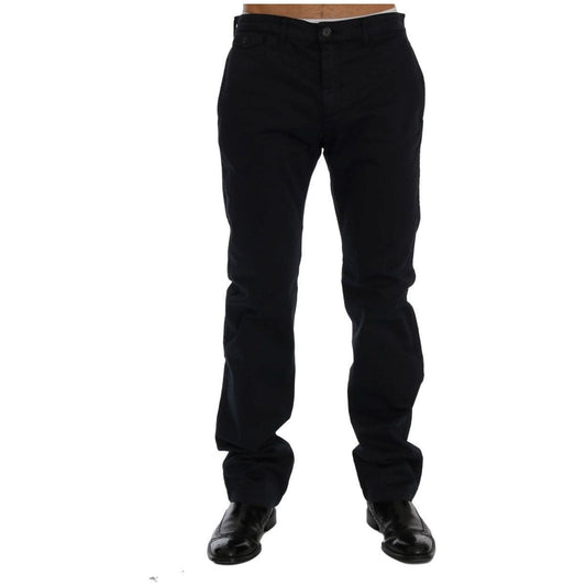 GF Ferre Blue Cotton Stretch Chinos Pants SIG60464-4