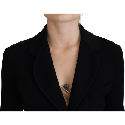 Dolce & Gabbana Black Button Cardigan Blazer Viscose Jacket