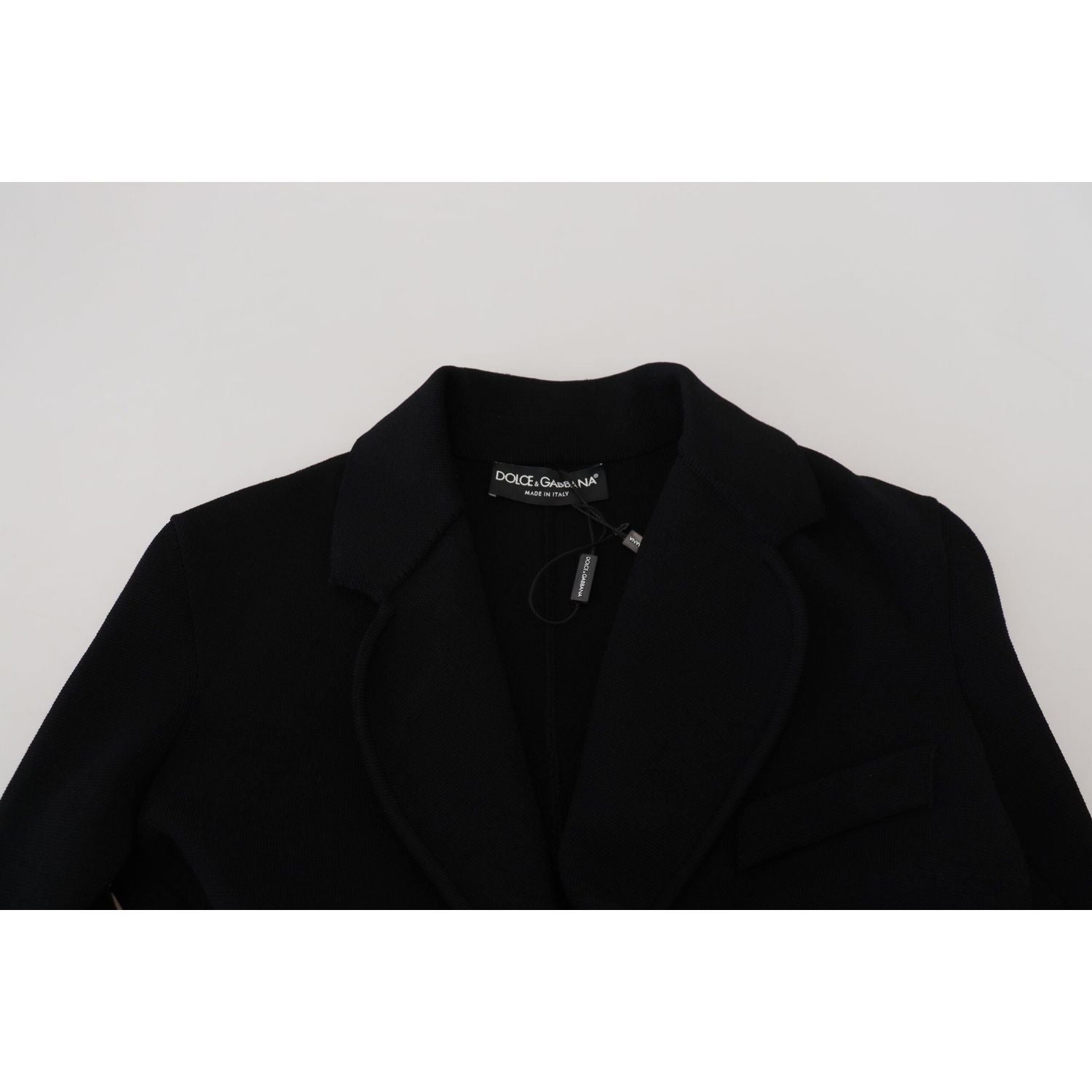 Dolce & Gabbana Black Button Cardigan Blazer Viscose Jacket