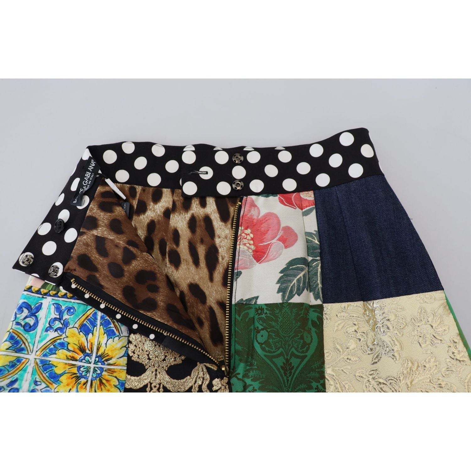 Dolce & Gabbana Multicolor Majolica Patchwork Mini Skirt