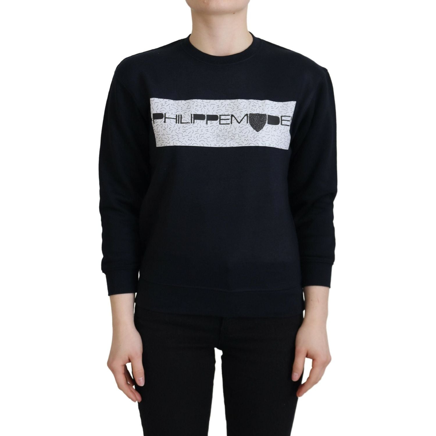 Philippe Model Black Printed Long Sleeves Pullover Sweater
