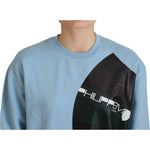 Philippe Model Light Blue Logo Printed Long Sleeves Sweater TSH83288-46