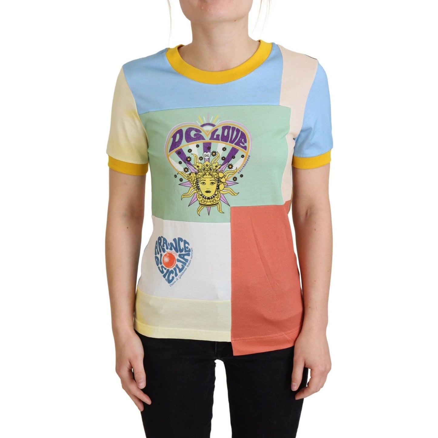 Dolce & Gabbana Multicolor Cotton DG Love Patchwork