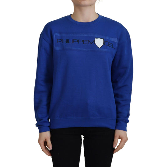 Philippe Model Blue Printed Long Sleeves Pullover Sweater TSH83292-38
