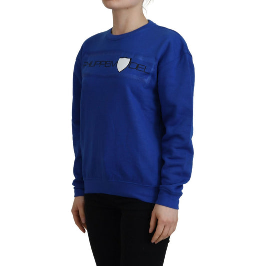 Philippe Model Blue Printed Long Sleeves Pullover Sweater TSH83292-38