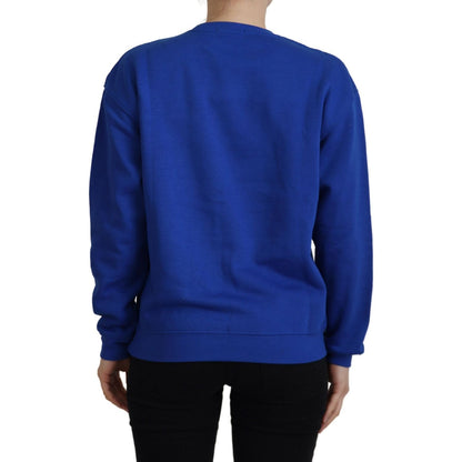 Philippe Model Blue Printed Long Sleeves Pullover Sweater