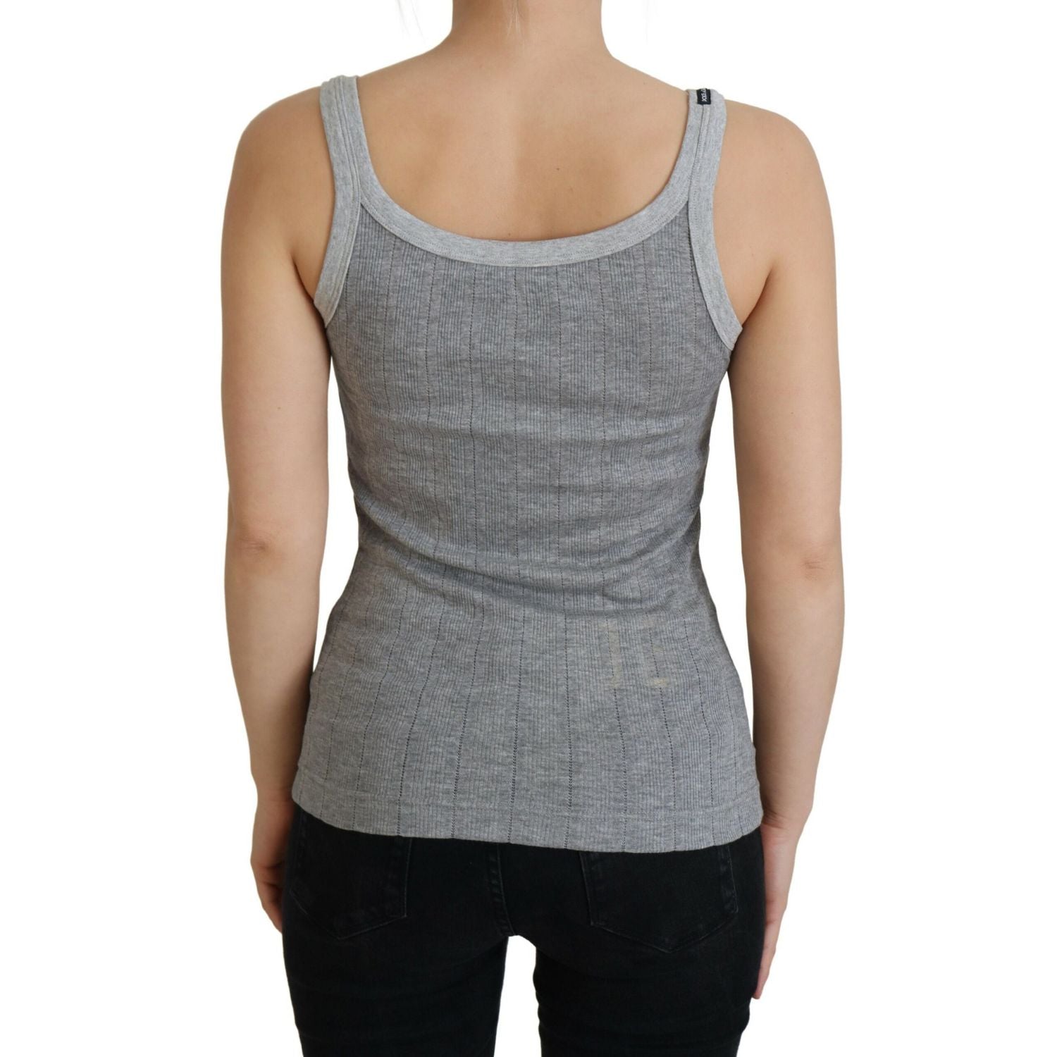 Dolce & Gabbana Gray Cotton Modal Canotta Tank Top T-shirt